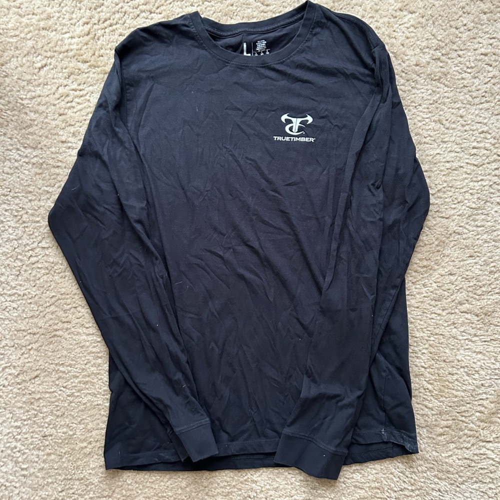 Men's TrueTimber Black Long Sleeve Shirt